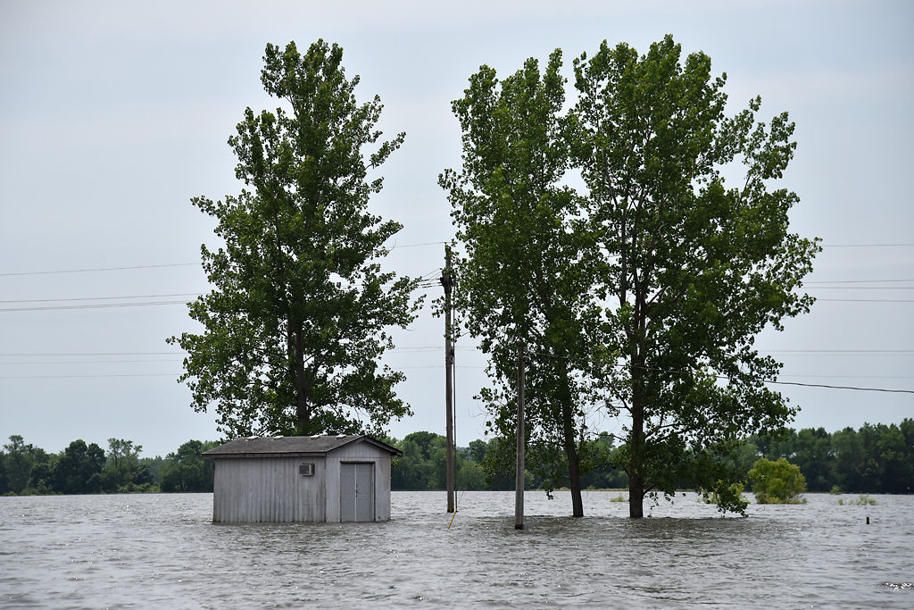 Many structures in McBaine remain standing